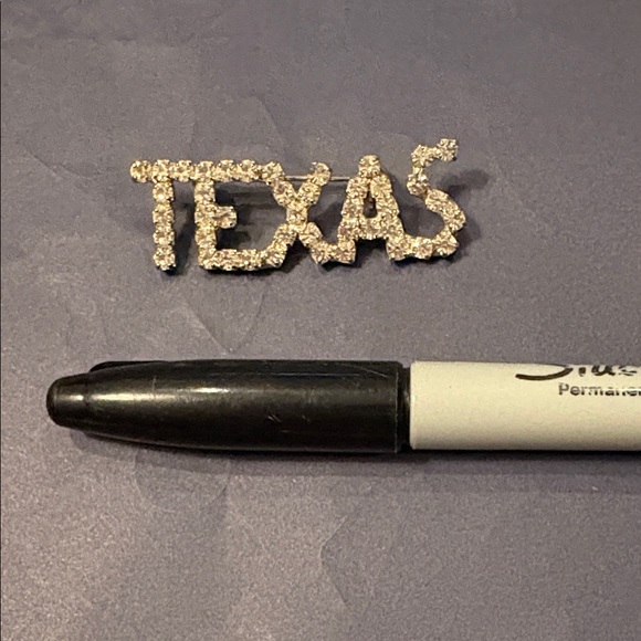 Texas Rhinestone pin - Picture 3 of 3